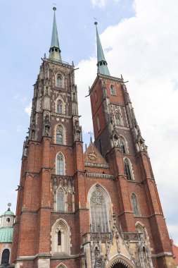 Wroclaw Katedrali (Cathedral St John the Baptist), Gotik tarzı, Ostrow Tumski, Wroclaw, Polonya