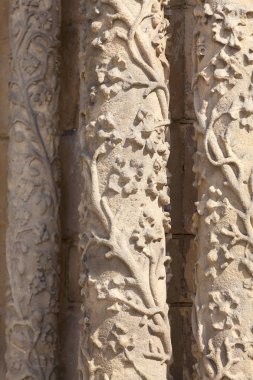 Wroclaw Katedrali (Cathedral St John the Baptist), Gotik tarzı 13. yüzyılda kilise Ostrow Tumski Adası, dekoratif sütunlar, Wroclaw, Polonya