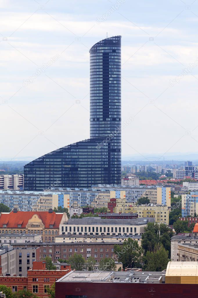 Sky Tower, modern skyscraper in Wroclaw, Poland.