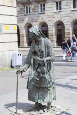Anıt, bir anonim yoldan geçen, geçiş, heykeller insan, Wroclaw, Polonya