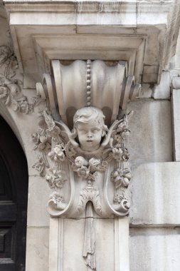 18. yüzyıl St Paul Katedrali, kabartma cephesinde, London, Büyük Britanya.