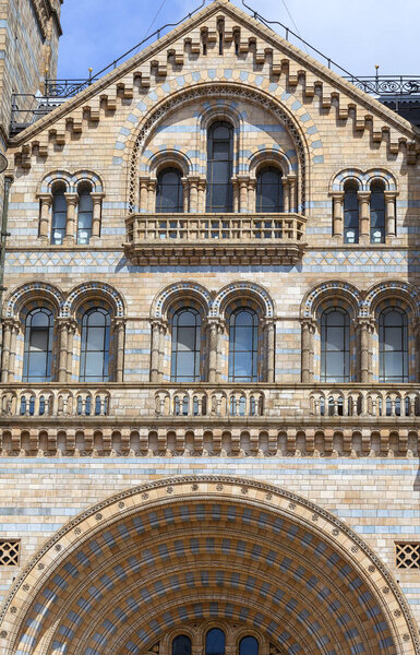 Natural History Museum with ornate terracotta facade,  Victorian architecture, London, United Kingdom