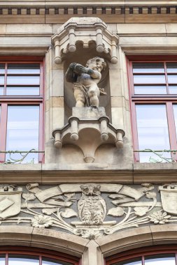 Dekoratif Cephe eski bina, Wroclaw, Polonya
