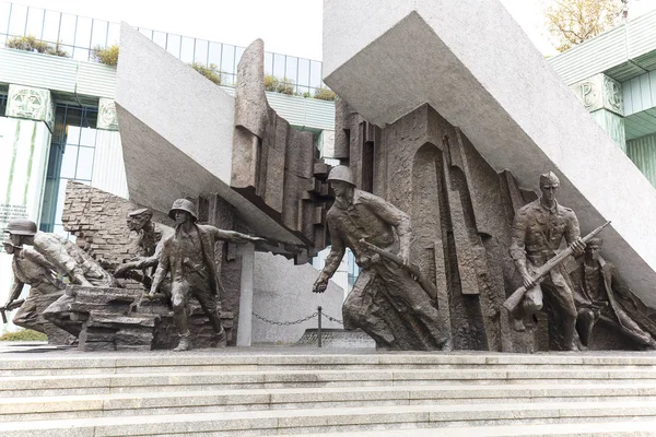 Warsaw Uprising Monument in front of Supreme Court of Poland, , Warsaw, Poland — Stock Photo, Image