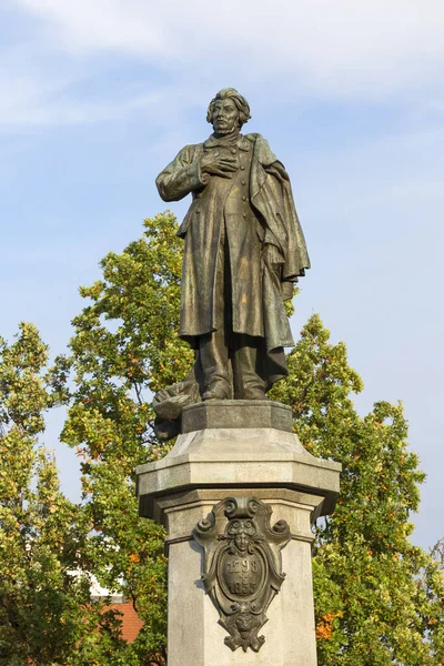 Warsaw Poland October 2019 Neoclassical Monument Poet Adam Mickiewicz Located — Stock Photo, Image