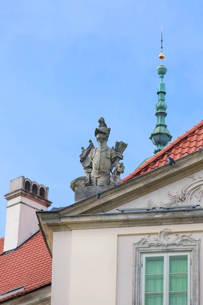 Warsaw Poland Oktober 2019 1700 Talets Koppartakslott Staty Toppen Det — Stockfoto