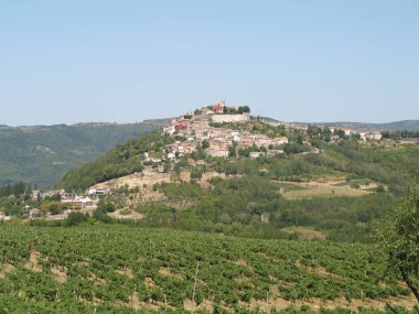 Motovun, küçük köy Merkezi Istria, Hırvatistan