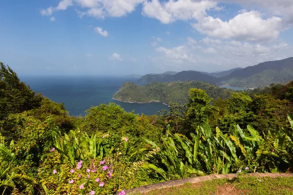 Hermoso paisaje mira hacia fuera paisaje Trinidad costa norte — Foto de Stock