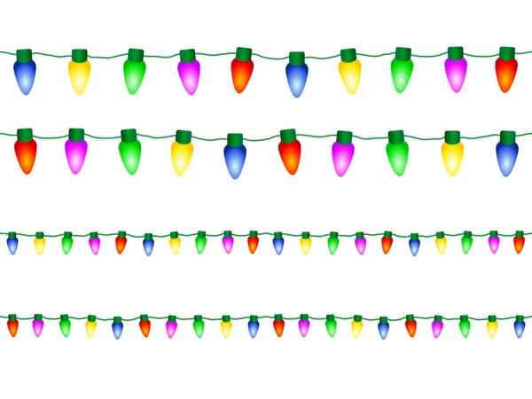 Lumières de Noël décoratives — Image vectorielle