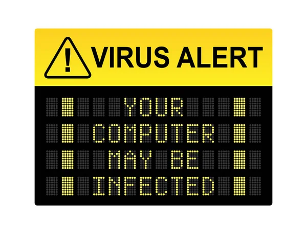 바이러스 경고 기호 — 스톡 벡터