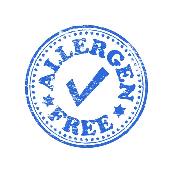 Allergen Free Rubber Stamp — Stock Vector