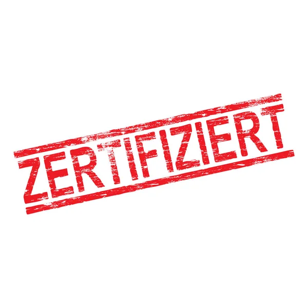 Zertifiziert Rubber Stamp — Stockvector