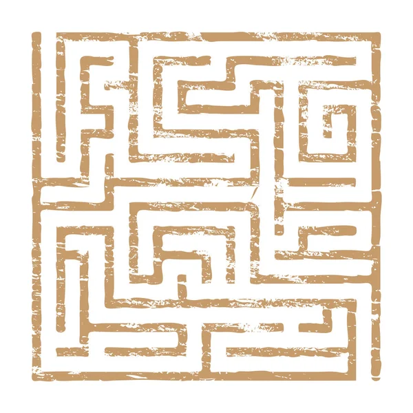 Labyrint-ikonen grafik — Stock vektor