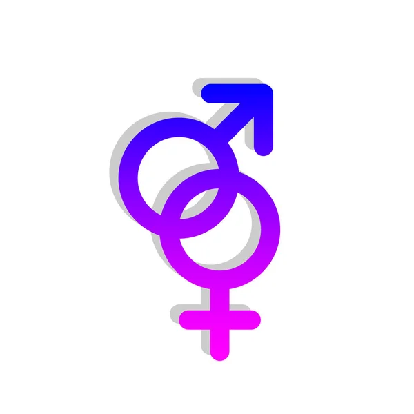 Símbolo femenino masculino — Vector de stock