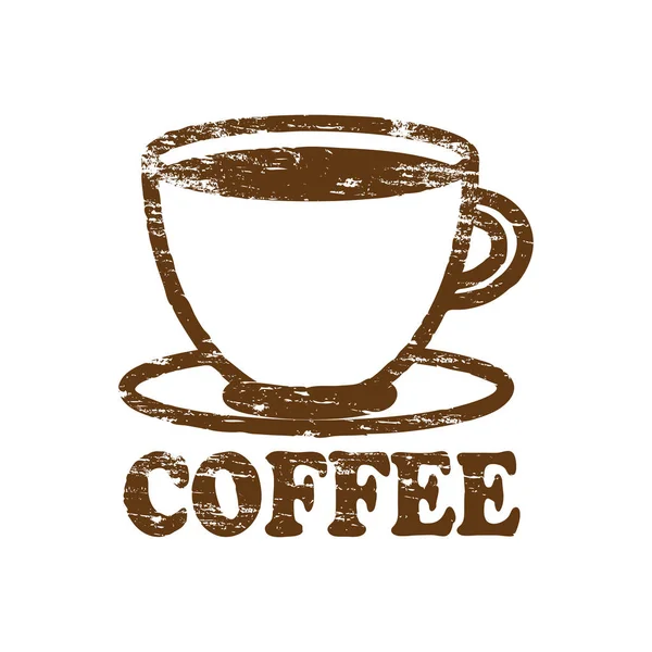 Carimbo de borracha de café —  Vetores de Stock