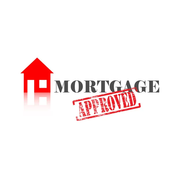 Hipoteca aprobó la casa — Vector de stock