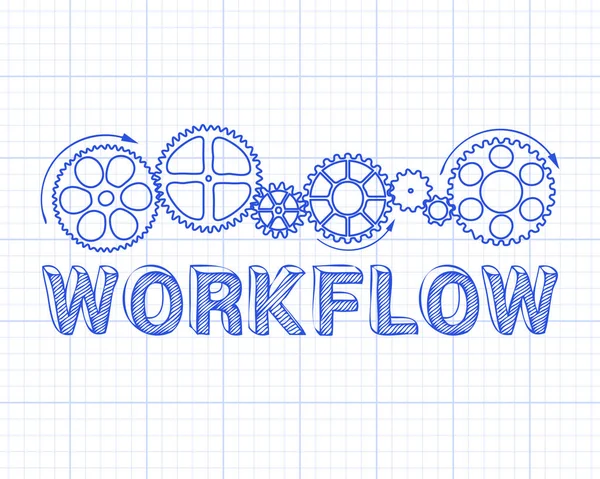 Papier de diagramme de flux de travail — Image vectorielle