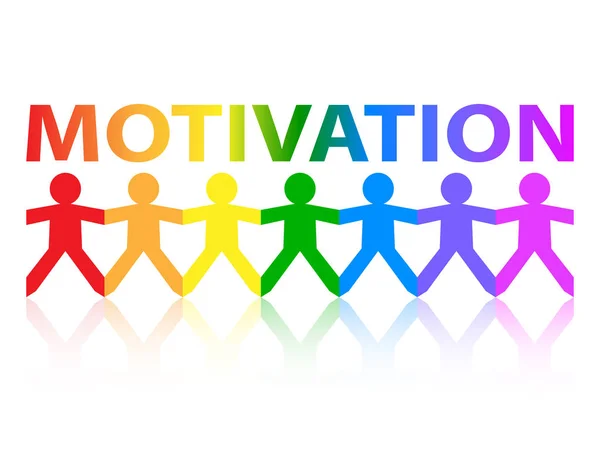 Motivatie papier mensen Rainbow — Stockvector