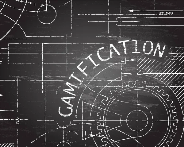 Gamification μαυροπίνακα μηχάνημα — Διανυσματικό Αρχείο