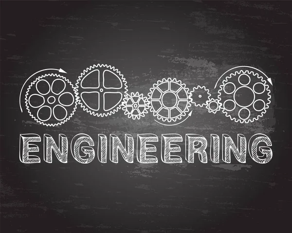 Signo de pizarra de ingeniería — Archivo Imágenes Vectoriales