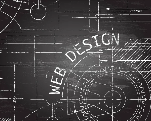 Web Design tablica maszyny — Wektor stockowy
