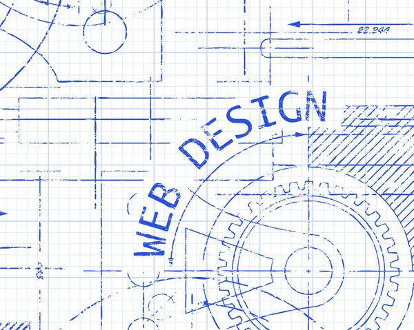 Web-Design Graphik Papiermaschine — Stockvektor