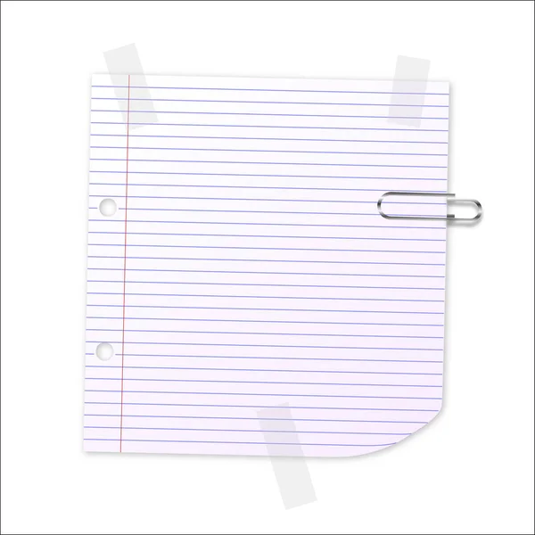 Vector Lined Paper — Stock Vector