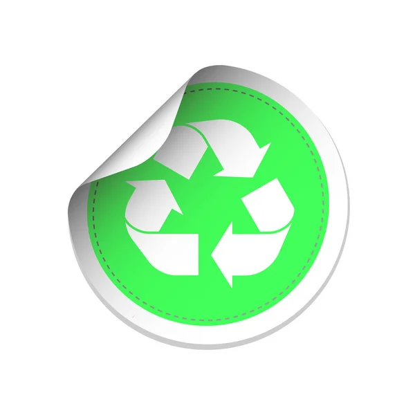 Recycle szimbólum címke — Stock Vector