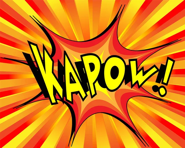 Exploding Cartoon Kapow — Stock Vector