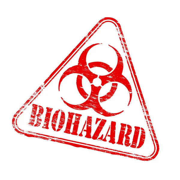 Triangular Biohazard Stamp — Stock Vector