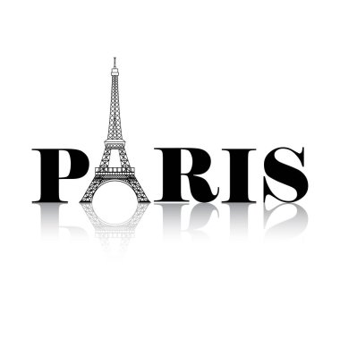 Paris Eyfel Kulesi silueti