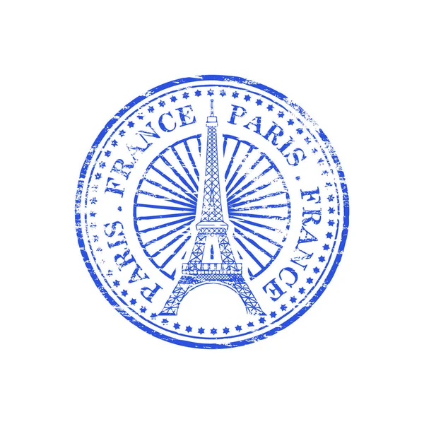 Paris France Rubber Stamp — Stock Vector