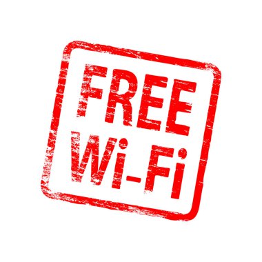 Kare Ücretsiz Wifi damgası