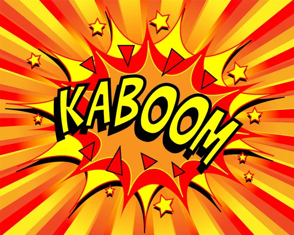 Exploderande tecknad Kaboom — Stock vektor