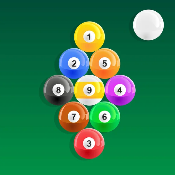 Nine Ball Pool Rack — Stock Vector