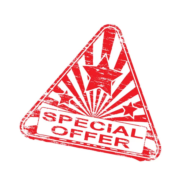 Sello de oferta especial triangular — Archivo Imágenes Vectoriales