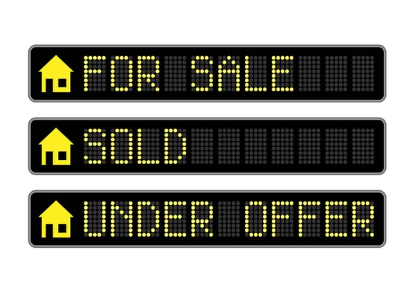 Casa venta LCD signos — Vector de stock