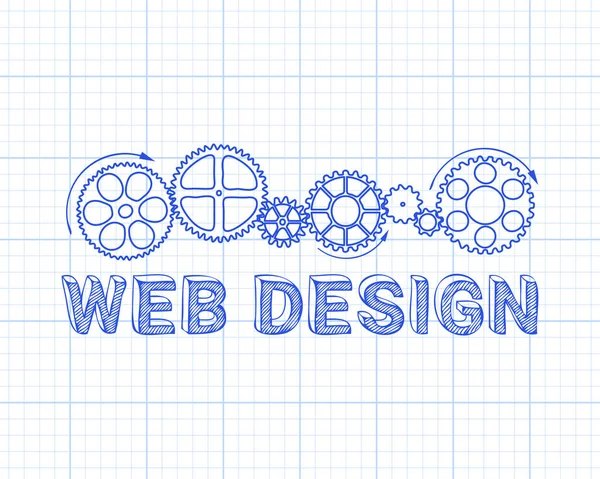 Webdesign-Zeichnung — Stockvektor