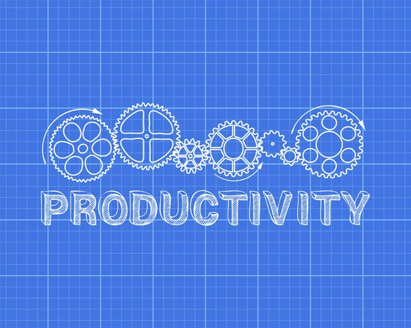 Produktywność Blueprint wektor — Wektor stockowy