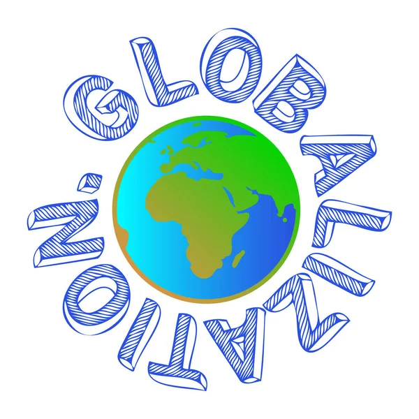 Globalização Vetor do Globo — Vetor de Stock