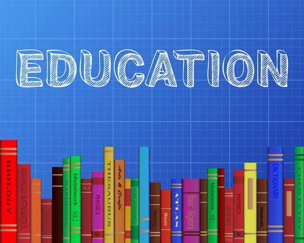Projekt książki Edukacja — Wektor stockowy
