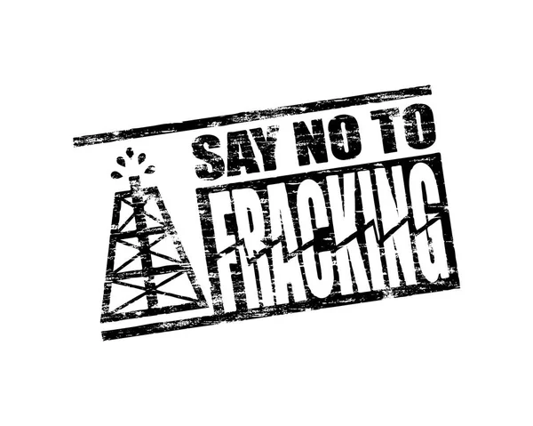 No Fracking Stamp — Stock Vector