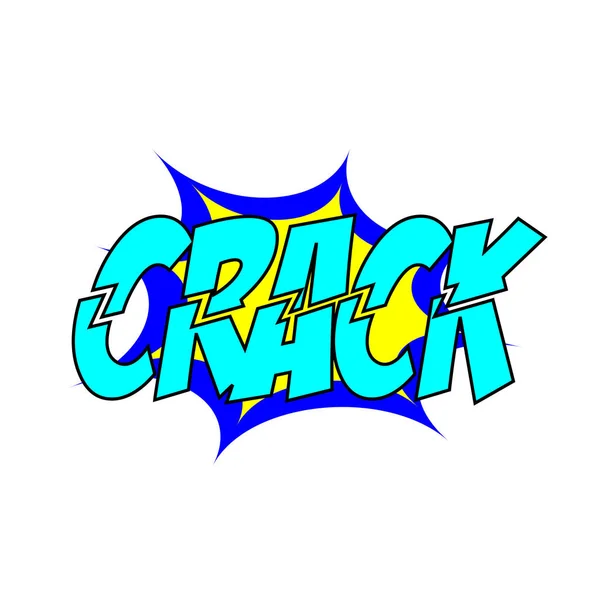 Crack de vectores de dibujos animados — Vector de stock