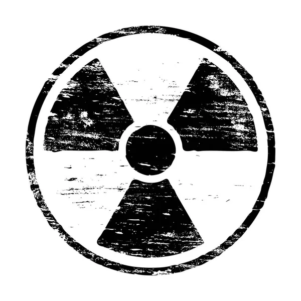 Grungy Radiation Symbol — Stock Vector