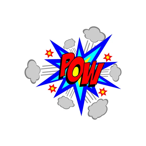 Cartoon Vector Pow geluid — Stockvector