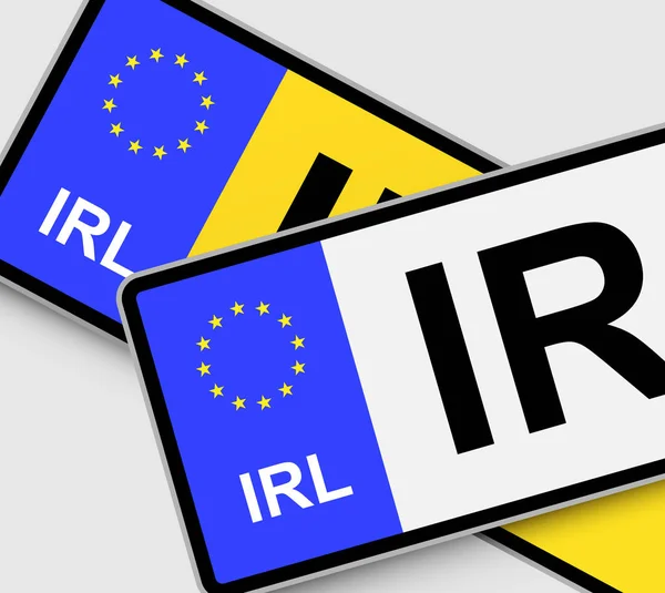 Plaques d'immatriculation irlandaise — Image vectorielle