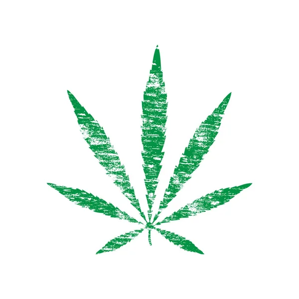 Cannabis Leaf Rubberstempel — Stockvector