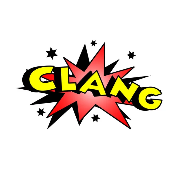 Cartoon Clang zvuk — Stockový vektor