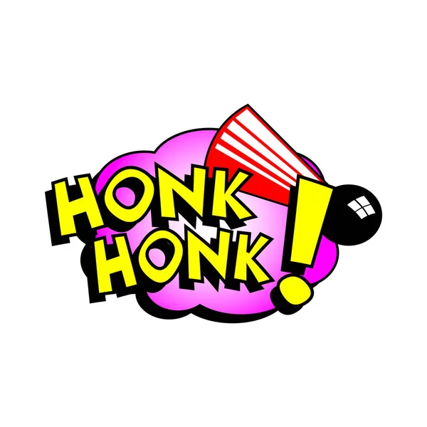 Çizgi film Honk Honk ses — Stok Vektör