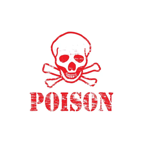 Poison gummistämpel — Stock vektor